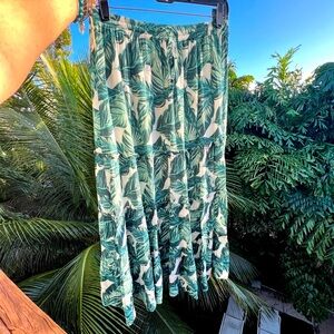 Tropical Print Maxi Shirt